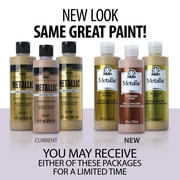 FolkArt Metallic Acrylic Craft Paint, Metallic Finish, Pure Gold, 8 fl oz