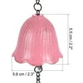 thumbnail image 2 of Japanese Wind Chime, Temple Bells Retro Outdoor Hanging Metal Wind Chime Garden, Leaf, Pink, 2 of 5