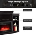 thumbnail image 6 of Gymax 70'' Fireplace TV Stand Media W/ 28.5'' 750W/1500W Electric Fireplace Black, 6 of 10