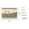 thumbnail image 2 of Ōmiya-shuku Station - from Sixty-nine Stations of Kiso Road - Vintage Japanese Ukiyo-e Woodblock Print by Hiroshige, Eisen c.1800s - Master Art Print 10in x 14in, 2 of 4