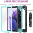 thumbnail image 2 of Timoom Samsung Galaxy Tab A7 Lite Case 8.7 inch 2021(SM-T220/T225), with Screen Protector Pencil Holder Kids Shockproof Rugged Silicone Cover 360 Stand Hand Strap for Galaxy Tablet A7 Lite,Azul Claro, 2 of 7
