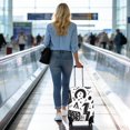 thumbnail image 5 of Stretch Luggage Cover S(18-20in)– Elastic Travel Suitcase Protector with Handle Openings & Bottom Closure, Washable Polyester Spandex Suitcases Cover, Doodle Print, 5 of 5