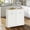 White, variant on KIGOTY Dual Kitchen Trash Cabinet, Double Tilt Out Trash Can Cabinet with Countertop and Drawer, Free-Standing Pet Proof Recycling Cabinet Garbage Can Holder, Wood (White)