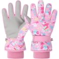 thumbnail image 1 of HAHDAXIA Waterproof Kids Gloves Winter Cold Weather Fleece Lined Thermal Warm Snow Ski Cycling Glove Age1-13 for Boys Girls Kid Boy Toddler Girl Skiing Snowboarding Running Walking, 1 of 7