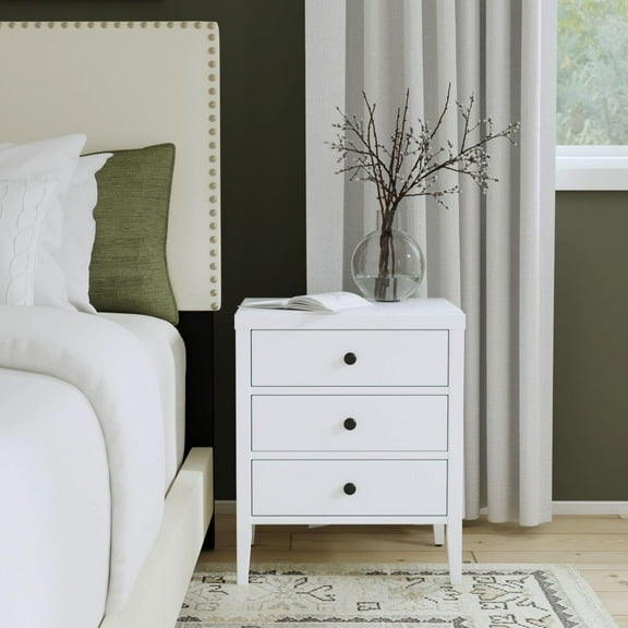 East at Main Solid Wood 3 Drawer Nightstand, 18.5"x15"x23"