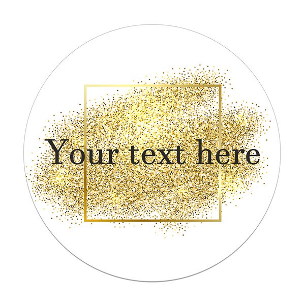 Pegatinas de purpurina de lujo con tema dorado, pegatina de texto con nombre personalizado, boda, Baby Shower, cumpleaños, bautismo, vacaciones, decoración DIY