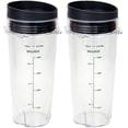 thumbnail image 1 of Bidihome Ninja Blender Cups Single Serve 16-Ounce Cup Set with 2 Sip Lids for BL770 BL780 BL660 Professional Blender (Pack of 2), 1 of 4