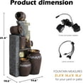 thumbnail image 2 of Haverchair 31.5" Outdoor Water Fountain with LED Lights 5 Tiers Modern Cascading Large Outdoor Fountain with Lights for Garden, Patio, Backyard, Deck, Porch and Home Art Decor, 2 of 9