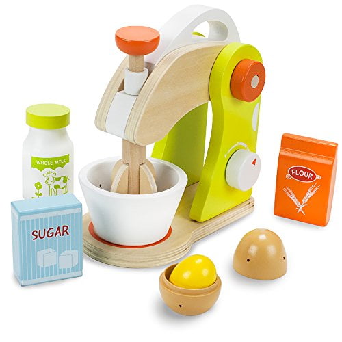 efterfølger rigdom Daggry Imagination Generation Marvelous Mixer Wood Toy with Sugar, Milk, Flour,  Egg - Breakfast Baking Food Toys Pretend Play - Walmart.com