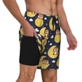 thumbnail image 3 of Picia Moon Bear pattern Mens Swim Trunks with Compression Liner Stretch Beach Shorts Quick Dry with Zipper Pockets No-Chafing Board Shorts-Large, 3 of 9