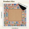 thumbnail image 2 of Mahjong Mat 31.5" x 31.5" Floral Vibrant Colors Geometric Border Design Anti-Slip and Noise Reduction Symmetry Design Mahjong Tiles Table Cover for Dominoes Poker Card Board and Tile Games, 2 of 8
