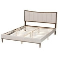 thumbnail image 4 of Baxton Studio Nikolai Mid-Century Platform Bed, Queen, Beige, 4 of 9