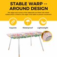 thumbnail image 4 of Easter Tulip Table Cloths for 8 Foot Rectangle Tables, Colorful Flower Spring Butterfly Plant Pink Patio Waterproof Elastic Fitted Tablecloths, Washable Rectangular Table Cover for Camping, 4 of 8