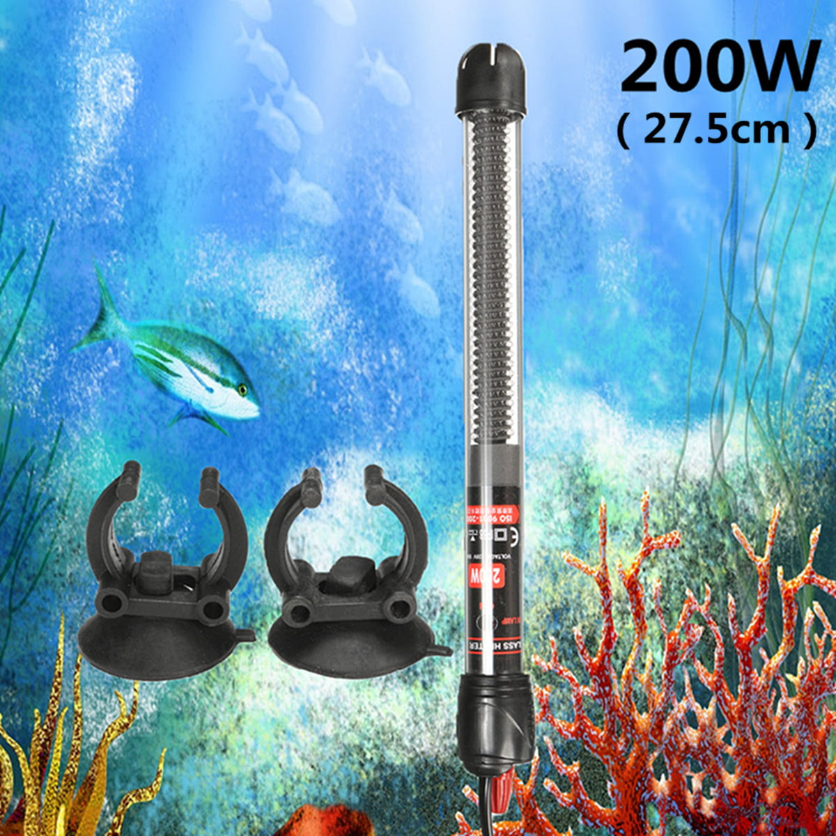 Aquarium Fish Tank Water Submersible Thermostat Heater 25/50/100/200W US PLUG 