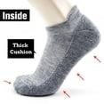 thumbnail image 3 of Busy Socks Men's Women's Novelty Wool Workout Socks, Light Grey, Large,3-Pack, 3 of 8