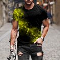 thumbnail image 2 of YDLCAFD Mens Digital 3D Printing Round Neck Short Sleeved Pullover T Shirt Short Sleeved Top Features:, 2 of 4