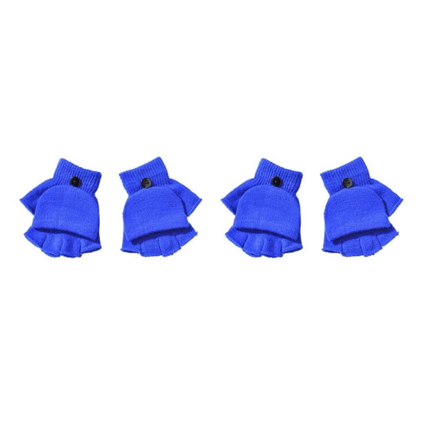 Minnieouse 1 par de guantes sin dedos, accesorio de ropa cómodo, calentador de manos de medio dedo, guante convertible para niños para invierno, azul Cielo azul 2piezas Minnieouse CBP432290