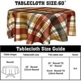thumbnail image 2 of Fall Tablecloth Round 60 Inch Autumn Thanksgiving Table Cloths Round Fall Autumn Buffalo Plaids Table Cloth Rustic Farmhouse Tablecloth for Holiday Kitchen Dining Room Party Picnic Indoor Outdoor, 2 of 6