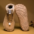 thumbnail image 6 of KANG Winter Ankle Boots With Fleece Elastic Lace Up Mid Top Slip Boots For Cold Weather Comfort, 6 of 9