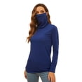 thumbnail image 4 of Blouse à Col Roulé Manches Longues Décontractée Grande Taille pour Femmes Automne Hiver Chandail Fin T-Shirt Col Montant Basique, 4 of 6
