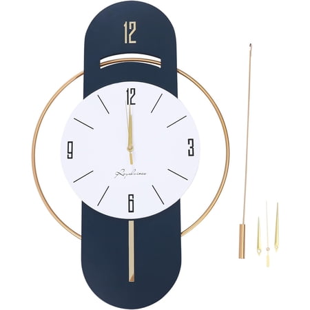 Large Wall Clock Metal Retro Clock, Modern Wall Clock Almost Silent, Easy to Read for Living Room/Home/Kitchen/Bedroom/Office/School Decor