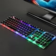thumbnail image 4 of kkbbma under $5 Gaming Keyboard and Mouse, Keyboard and Mouse Combo, GTX300 Punk Mechanical Feel Keyboard Mouse, USB Wired Backlit Gaming Kit, 104 Key Suspension Keyboard, RGB Luminous E-sports Set, 4 of 7