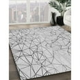 thumbnail image 3 of Ahgly Company Machine Washable Indoor Round Transitional Platinum Gray Area Rugs, 5' Round, 3 of 7