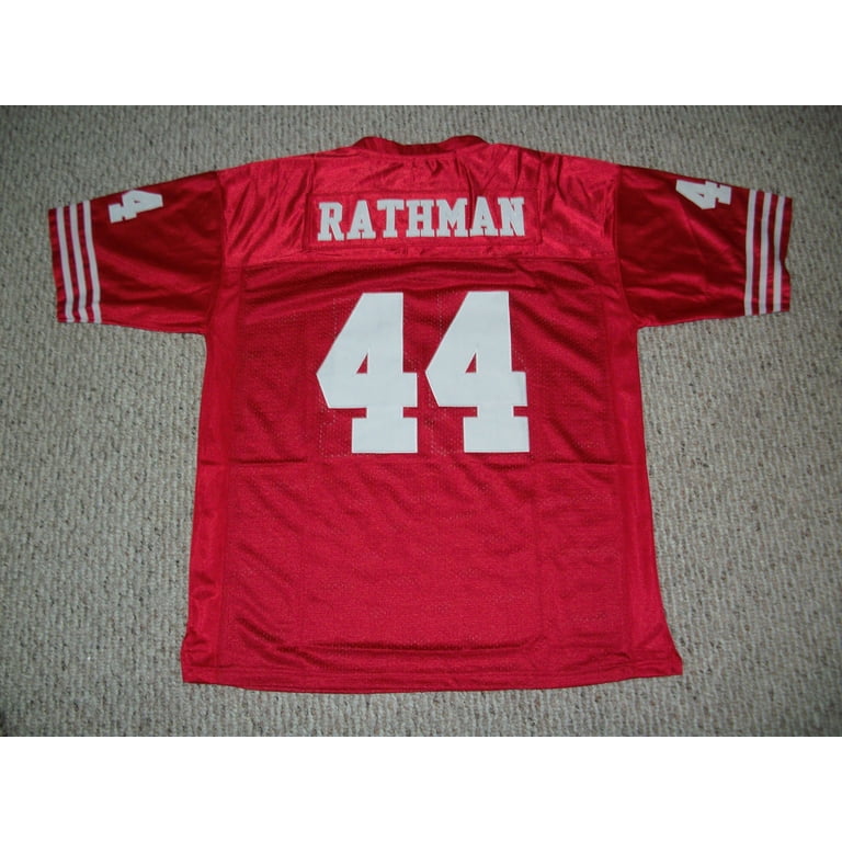 Unsigned Tom Rathman Jersey #44 San Francisco Custom Stitched Red Football  New No Brands/Logos Sizes S-3XL 