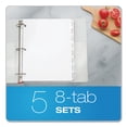 thumbnail image 5 of Custom Label Tab Dividers With Self-Adhesive Tab Labels, 8-Tab, 11 X 8.5, White, 5 Sets | Bundle of 10 Packs, 5 of 5
