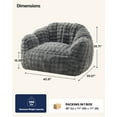 thumbnail image 4 of KINGYES Giant Bean Bag Chair, Oversized 3.6 FT Beanbag Chair, No Assembly Lazy Sofa Chair with Premium Memory Foam Filler and Chair Cover for Living Room, Bedroom, Dorm, 4 of 6
