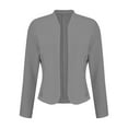 thumbnail image 6 of Cardigan Sweaters For Women Autumn Lightweight Lace Patchwork Slim Long Sleeved Coat Blended Fabric Blending Shirts Outerwear Jackets 1Pc Gray S Sweaters For Women, 6 of 9