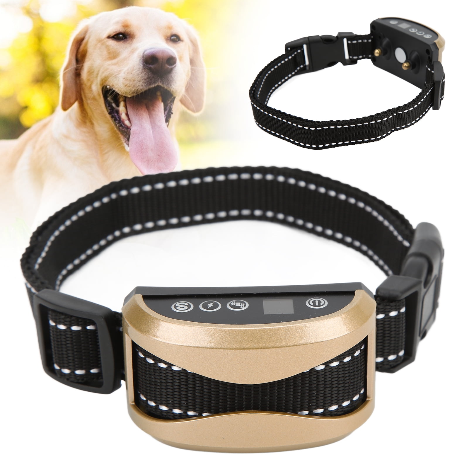 Dog Training Bark Collar 7 Gears Sensitivity Digital Display Rechargeable Bark Stop Collar For Small Medium And Large Dogs