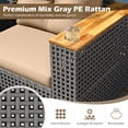thumbnail image 6 of Costway Patio Wicker Sectional Furniture Set, 3 Piece Outdoor Couch Set for Garden Beige, 6 of 10