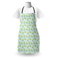thumbnail image 3 of Gator Apron, Continuous Cheerful Doodle of Surfing Happy Crocodile, Unisex Kitchen Bib with Adjustable Neck for Cooking Gardening, Adult Size, Pale Blue Yellow Green, by Ambesonne, 3 of 4