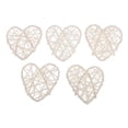 thumbnail image 1 of 5 bolas de mimbre de ratán para centros de mesa de boda, en forma de ellas Corazon Beige 5 Piezas, 1 of 9