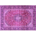 thumbnail image 1 of Ahgly Company Indoor Rectangle Medallion Purple Traditional Area Rugs, 6' x 9', 1 of 4