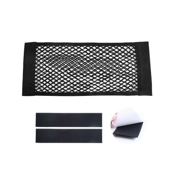 ZheElen 2set Car Seat Supplies Mesh Bag No Deformation When Pulled Car Trunk Storage Artifact Fixing Bracket 60cm