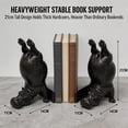 thumbnail image 4 of WWV Fun Acrobatic Hippo Bookends Set Heavy Duty Resin 10 Inch Tall Modern Sculptural Holder for Shelves Desk Home Office Decor Gift Surprise Gift for Family Friends 1 Pair, 4 of 7