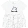 thumbnail image 3 of Inktastic I'm Teething Cute Shark Girls Baby Dress, 3 of 5