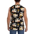 thumbnail image 4 of Goofa Flower Fox Printed Men's Sleeveless T-Shirt - Athletic Gym Workout Tank Top for Men - Moisture-Wicking, UPF 30+ Quick-Dry Muscle Tee-3X-Large, 4 of 8