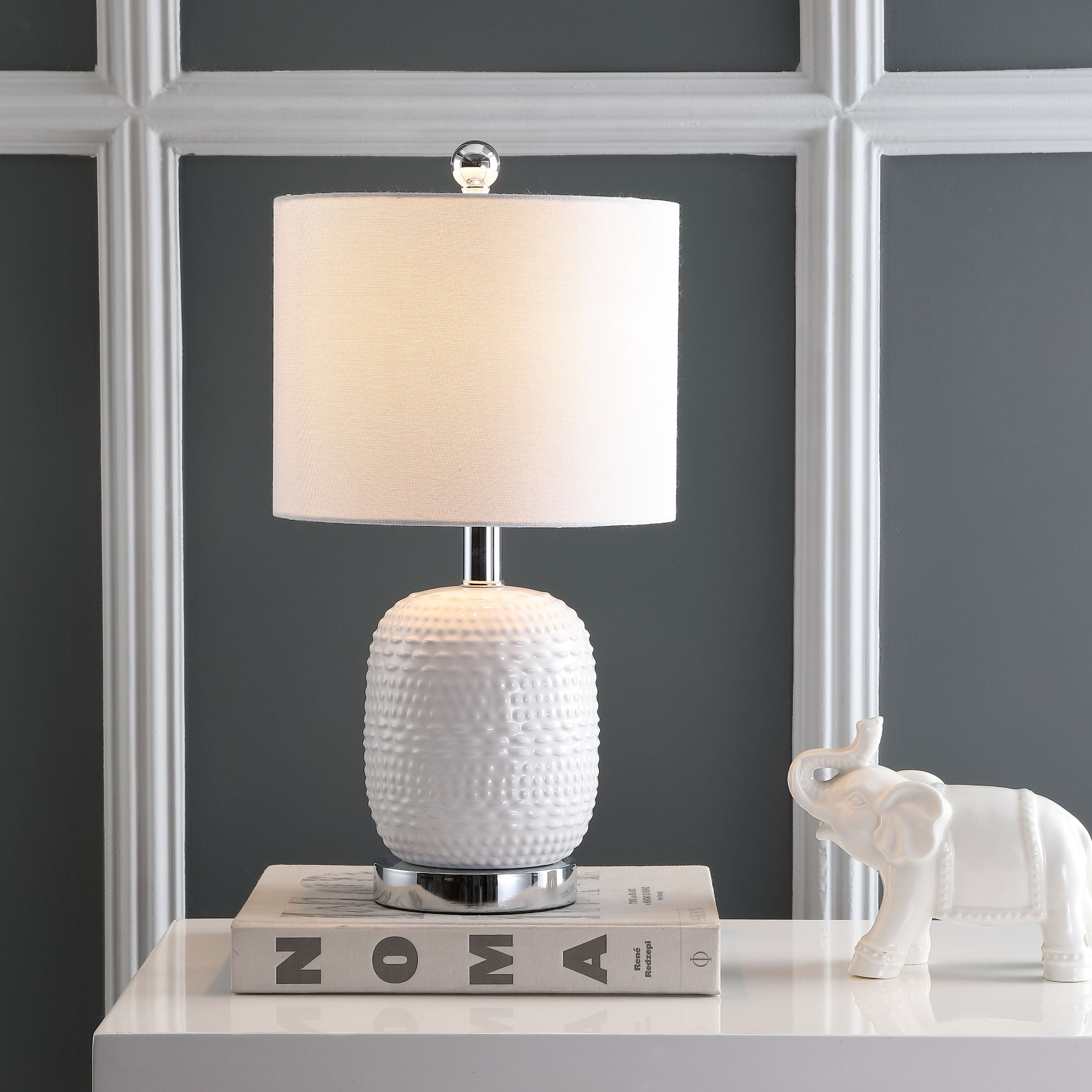 Safavieh Tucana Solid 19 in. H Table Lamp, White