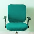 thumbnail image 2 of Housses de Siège de Chaise de Bureau Élastiques Housse Extensible Vert Foncé, 2 of 8