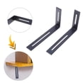 thumbnail image 2 of Miangastore 2pcs Metal Angle Brackets Iron Black for Load Bearing Applications, 2 of 8