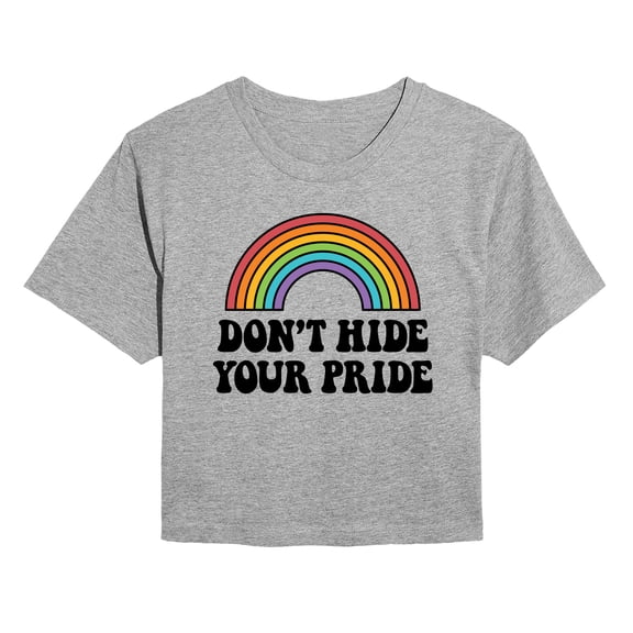 Instant Message - Don't Hide Your Pride Cropped Graphic T-Shirt