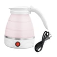 thumbnail image 4 of Caldera de agua de tetera eléctrica plegable 1200 ml de campamento pequeño compacto de ebullición rápida, almacenamiento fácil, té liviano portátil Rosa, 4 of 8