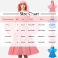 thumbnail image 3 of Riecok Halloween Dress for Kids Girl Flared Long Sleeve Fashion Court Outfit Hooded Dresses with Belt Stage Performance Birthday Party Embroidered Long Dress Pink 10 Years, 3 of 4