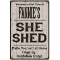thumbnail image 1 of FANNIE'S She Shed Sign Lady Cave Sign Gift 16 x 24 Matte Finish Metal 116240082347, 1 of 1