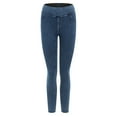 thumbnail image 5 of vigerkar Women's Stretch Denim Leggings with Pockets Blue, XS, 5 of 9