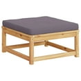 thumbnail image 6 of vidaXL Patio Footstool with Cushions Solid Wood Acacia, 6 of 7