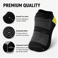 thumbnail image 2 of Athletic Ankle Socks for Men & Women 10 Pairs, Breathable Low Cut Socks with Comfortable Fit for Running & Daily Wear, Black/LemonGreen, Shoe Size 6-9, 2 of 4
